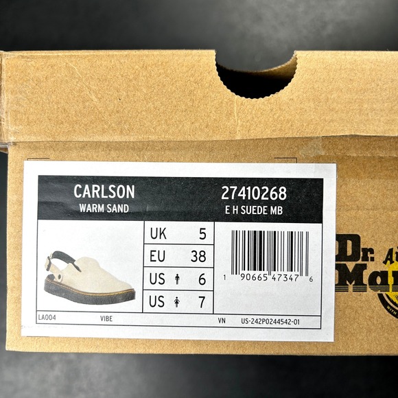 Dr Martens Carlson Suede Mules Clogs Mens Size‎ 6 Slingback Casual Slip On NEW - Picture 7 of 7